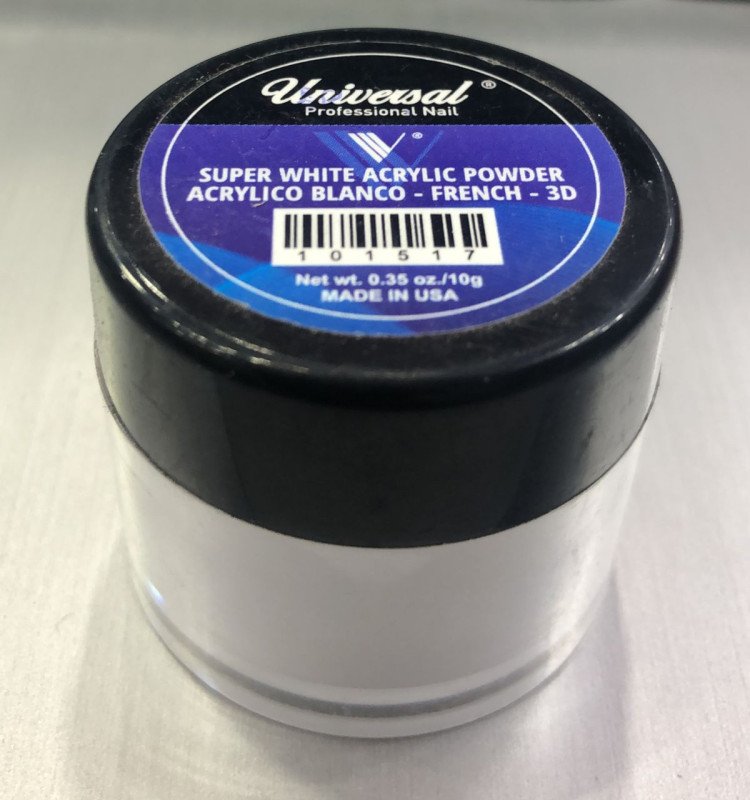 Universal V Super White Acrylic Powder / Blanco - Fr 3D